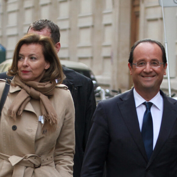 Valérie Trierweiler et François Hollande le 5 avril 2012.