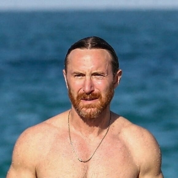 David Guetta à la plage à Miami le 26 mai 2021. 
