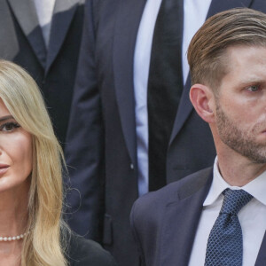 Ivanka Trump, Eric Trump - Obsèques de Ivana Trump en l'église St Vincent Ferrer à New York. Le 20 juillet 2022