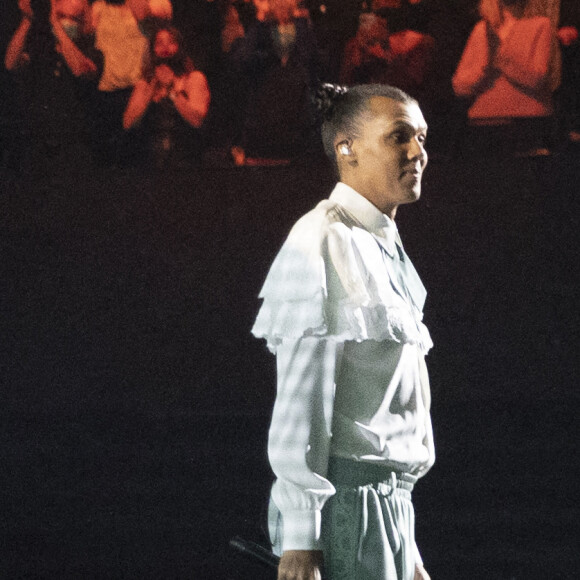 Stromae sur scène lors de la 37ème cérémonie des Victoires de la musique à la Seine musicale de Boulogne-Billancourt, le 11 février 2022. © Cyril Moreau / Tiziano Da Silva / Bestimage