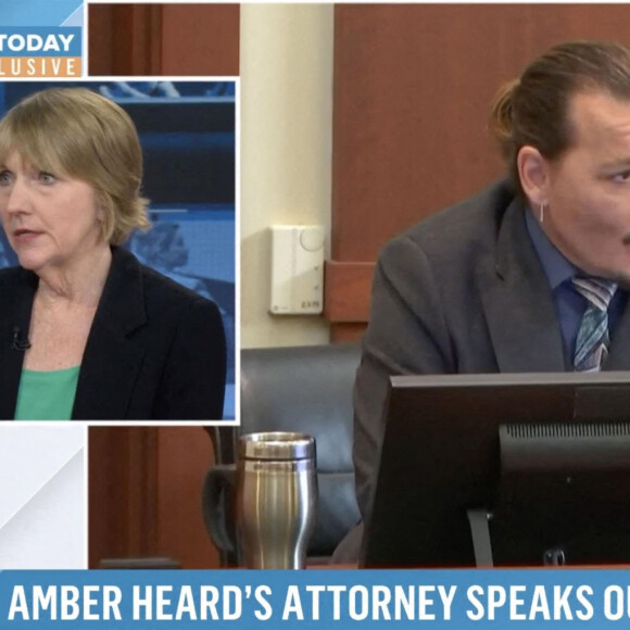 Captures d'écran du procès de Johnny Depp contre Amber Heard au tribunal de Fairfax, le 2 juin 2022.