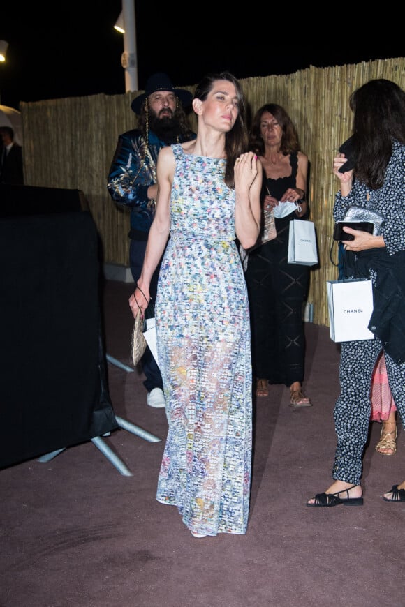 Sébastien Tellier, Charlotte Casiraghi - Soirée Chanel lors du 74e Festival International du Film de Cannes. Le 7 juillet 2021.