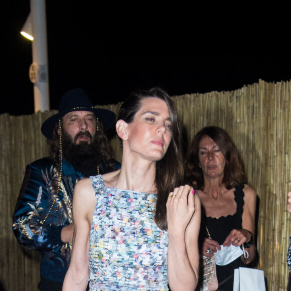 Sébastien Tellier, Charlotte Casiraghi - Soirée Chanel lors du 74e Festival International du Film de Cannes. Le 7 juillet 2021.