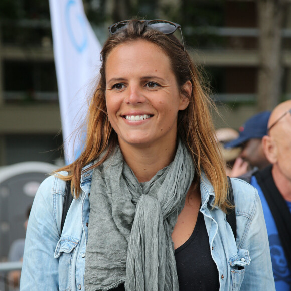 Laure Manaudou au bassin de la Villette à Paris. © Marc Ausset-Lacroix / Bestimage 