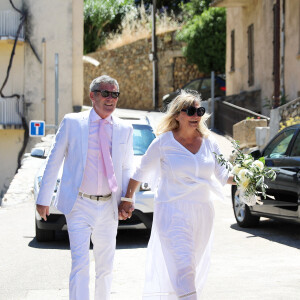 Exclusif - Mariage de Christine Bravo et Stéphane Bachot à l'Ile Rousse en Corse le 11 Juin 2022 © Dominique Jacovides / Bestimage