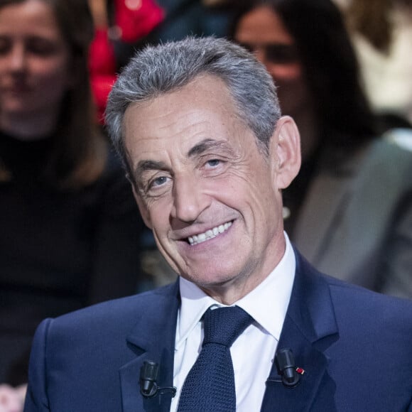 Nicolas Sarkozy - Enregistrement de l'émission "Le Grand Echiquier". © Cyril Moreau / Bestimage