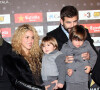 Shakira, son compagnon Gerard Piqué et ses fils Milan et Sasha - Gerard Piqué reçoit un prix lors de la 5e édition du "Catalan football stars" à Barcelone, le 28 novembre 2016.