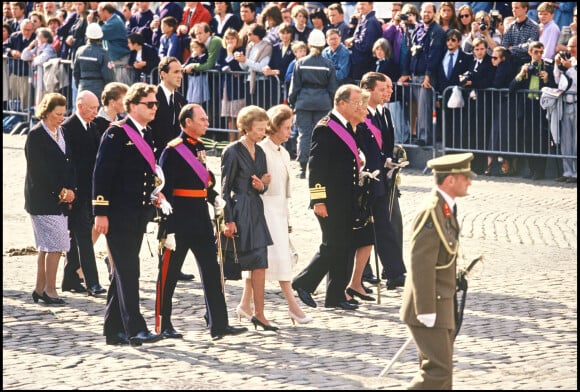 La Reine Fabiola lors des funérailles du Roi Baudouin de Belgique à Bruxelles en 1993.