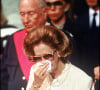 La Reine Fabiola lors des funérailles du Roi Baudouin de Belgique à Bruxelles.