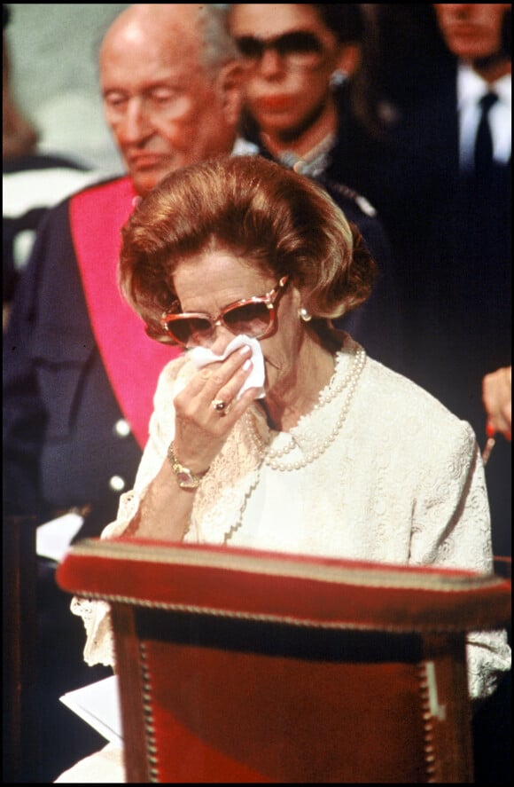 La Reine Fabiola lors des funérailles du Roi Baudouin de Belgique à Bruxelles.