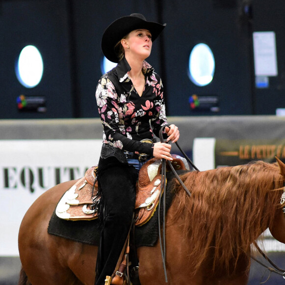 Exclusif - Gina Maria Schumacher, la fille de M.Schumacher, participe au concours hippique Longines Equita à Lyon en France, le 2 novembre 2019.