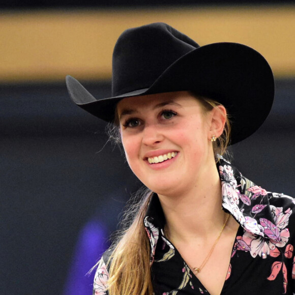 Exclusif - Gina Maria Schumacher, la fille de M.Schumacher, participe au concours hippique Longines Equita à Lyon en France, le 2 novembre 2019.