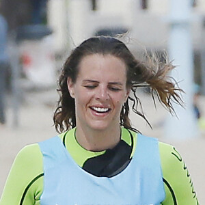 Exclusif - Laure Manaudou - La championne de natation L.Manaudou organise et lance la 1er édition de sa course, la "Swimrun" à Arcachon, France, le 23 juin 2019. Maintenant organisatrice de course avec son amie C.Gauzet, ancienne candidate de l'émission Koh-Lanta. Cette première édition de course et de nage était composée de 12 kilomètres de course dans le sable et 3 kilomètres de nage en mer. © Patrick Bernard/Bestimage 