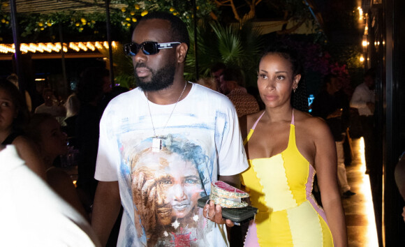 Exclusif - No Web - Gims et sa femme DemDem - People dînent au restaurant "Gioia" avant de faire la fête au VIP Room à Saint-Tropez le 28 juillet 2022. © Hippolyte Hamonet/Bestimage