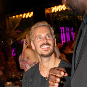 Exclusif - No Web - M. Pokora (Matt Pokora) - People dînent au restaurant "Gioia" avant de faire la fête au VIP Room à Saint-Tropez le 28 juillet 2022. © Hippolyte Hamonet/Bestimage