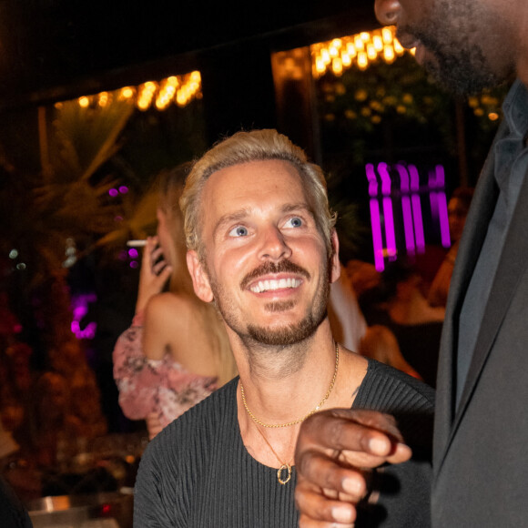Exclusif - No Web - M. Pokora (Matt Pokora) - People dînent au restaurant "Gioia" avant de faire la fête au VIP Room à Saint-Tropez le 28 juillet 2022. © Hippolyte Hamonet/Bestimage