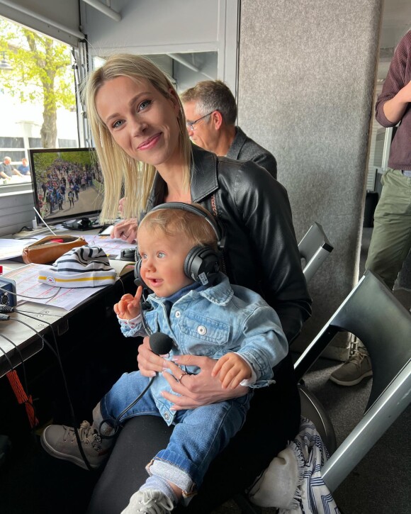 Marion Rousse et son fils Nino.