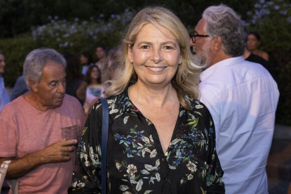 Sylvie Siri (Maire de Saint-Tropez) - Le triomphe de Patrick Bruel avec 6 rappels (les locations étaient complètes) en concert en acoustique au théâtre de Verdure pour l'ouverture du festival de Ramatuelle le 1er aout 2022. © Cyril Bruneau/Festival de Ramatuelle/Bestimage 