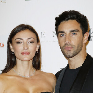 Rachel Legrain-Trapani (Miss France 2007) et son compagnon Valentin Léonard - Photocall de la 10ème édition du "Global Gift Gala 2021" à l'hôtel Four Seasons Hotel George V à Paris le 30 octobre 2021. © Marc Ausset Lacroix/Bestimage 