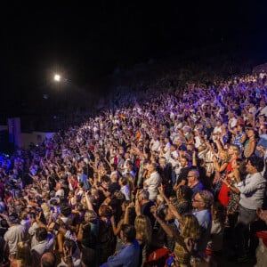 Le triomphe de Patrick Bruel avec 6 rappels (les locations étaient complètes) en concert en acoustique au théâtre de Verdure pour l'ouverture du festival de Ramatuelle le 1er aout 2022. © Cyril Bruneau/Festival de Ramatuelle/Bestimage 