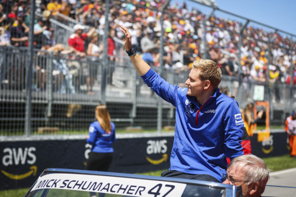 Mick Schumacher (DEU Haas F1 Team) - Les pilotes font leur entrée sur le circuit lors du Grand Prix de Formule 1 (F1) du Canada à Montréal, le 19 juin 2022. © Hoch Zwei via Zuma Press/Bestimage
