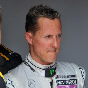 Michael Schumacher lors du Grand Prix de Silverstone en Grande-Bretagne.
