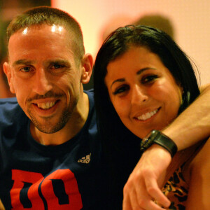 Franck Ribéry et sa femme Wahiba lors d'un dîner pour célébrer la victoire du Bayeern Munich contre le Borussia Dortmund en Coupe. Photo by Action Press/ABACAPRESS.COM