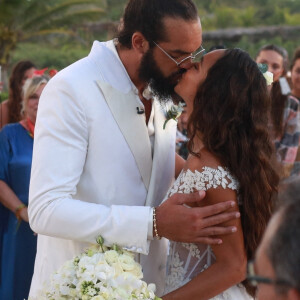 Exclusif - Lais Ribeiro et Joakim Noah - Joakim Noah et Lais Ribeiro se sont mariés devant leurs amis et leur famille sur la plage de Trancoso au Brésil le 13 juillet 2022.