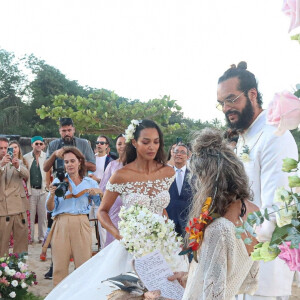 Exclusif - Lais Ribeiro et Joakim Noah - Joakim Noah et Lais Ribeiro se sont mariés devant leurs amis et leur famille sur la plage de Trancoso au Brésil le 13 juillet 2022.