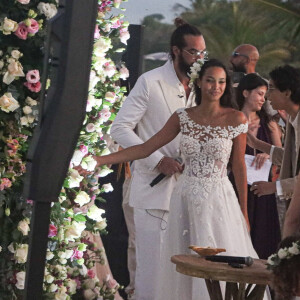 Exclusif - Joakim Noah, Lais Ribeiro - Joakim Noah et Lais Ribeiro se sont mariés devant leurs amis et leur famille sur la plage de Trancoso au Brésil le 13 juillet 2022.