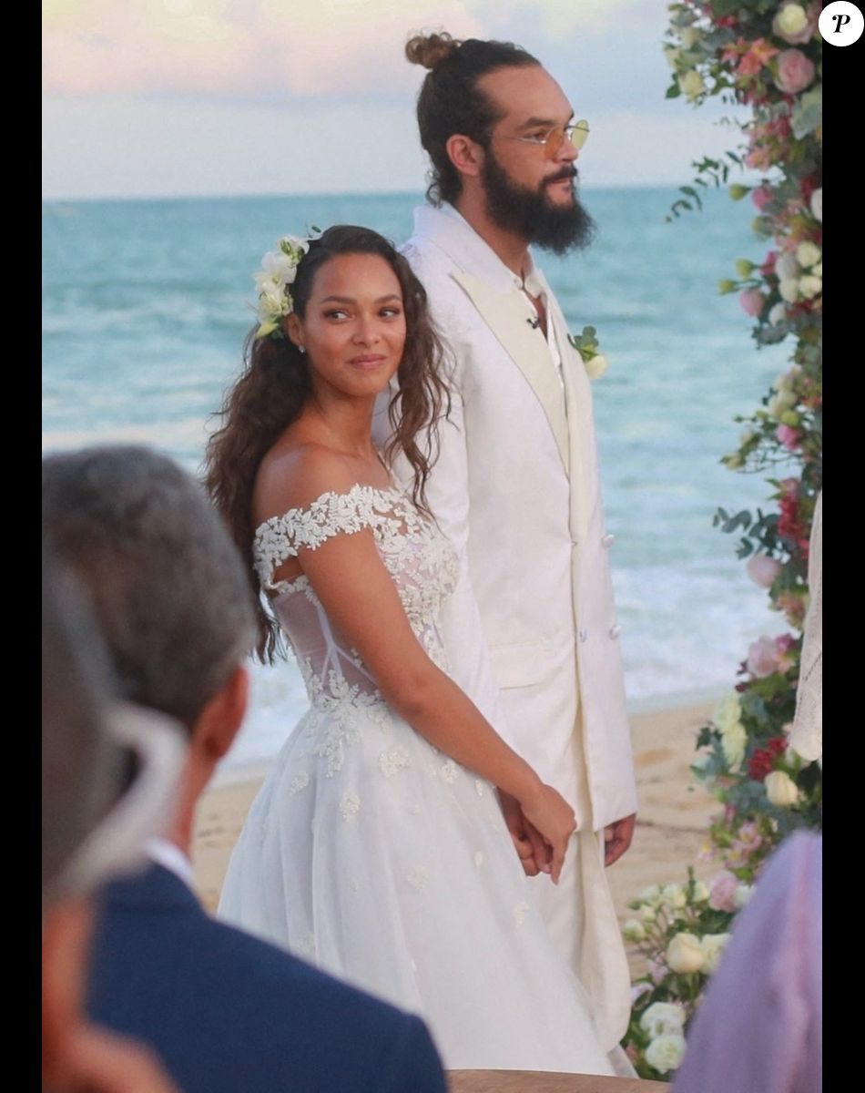 Mariage de Joakim Noah photos de ses baisers avec la sublime Lais