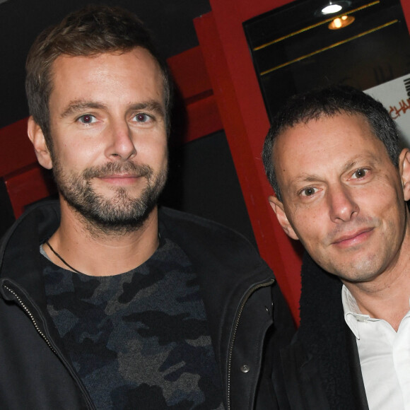 Exclusif - François Roelants et son mari Marc-Olivier Fogiel - People au concert de Dave à Bobino à Paris le 18 novembre 2019. © Coadic Guirec/Bestimage