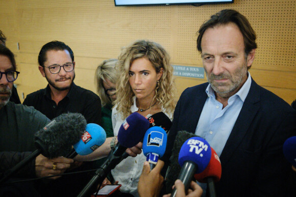 Les avocats de Cédric Jubillar : Jean-Baptiste Alary, Emmanuelle Franck et Alexandre Martin, devant le tribunal de Toulouse le 9 juin 2022