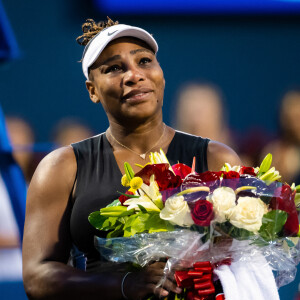 Serena Williams émue après le dernier match de sa carrière lors du "National Bank Open" à Montréal au Canada. © Rob Prange/AFP7 via Zuma Press/Bestimage