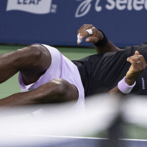 Gael Monfils se blesse pendant son match contre Jack Draper lors du tournoi "National Bank Open" à Montréal, le 11 août 2022. © Paul Chiasson/The Canadian Press via Zuma Press/Bestimage