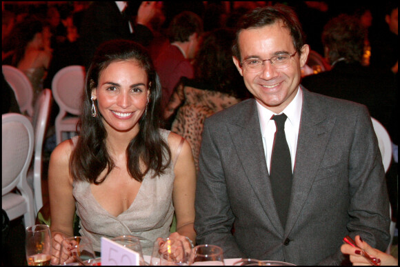 INES SASTRE, JEAN LUC DELARUE - DINER DE GALA DE LA MODE CONTRE LE SIDA AU PAVILLON D'ARMENONVILLE  GALA FASHION AGAINST AIDS IN PARIS 