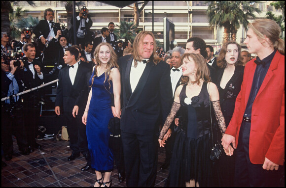 Guillaume, Elisabeth, Julie et Gérard Depardieu au festival de Cannes en 1992