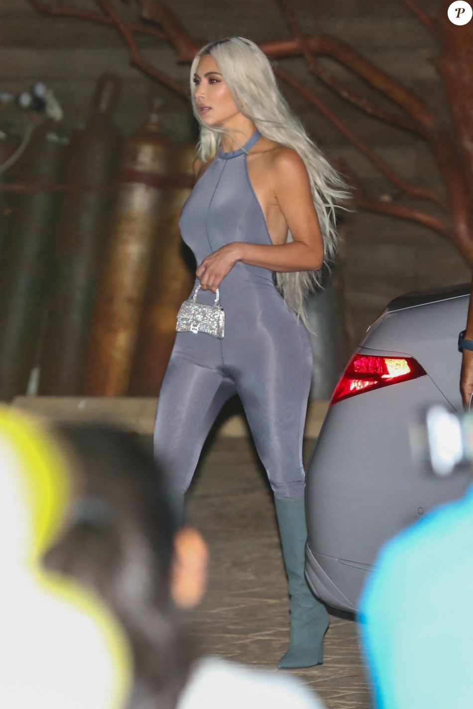 Kim Kardashian à son départ de l'événement 818 Tequila à SoHo House à