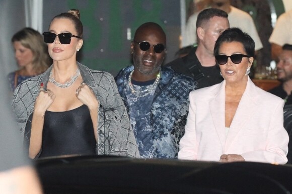 Corey Gamble, Kris Jenner, Khloe Kardashian - La famille Kardashian-Jenner à la sortie de l'événement 818 Tequila à la SoHo House à Malibu. Le 18 août 2022