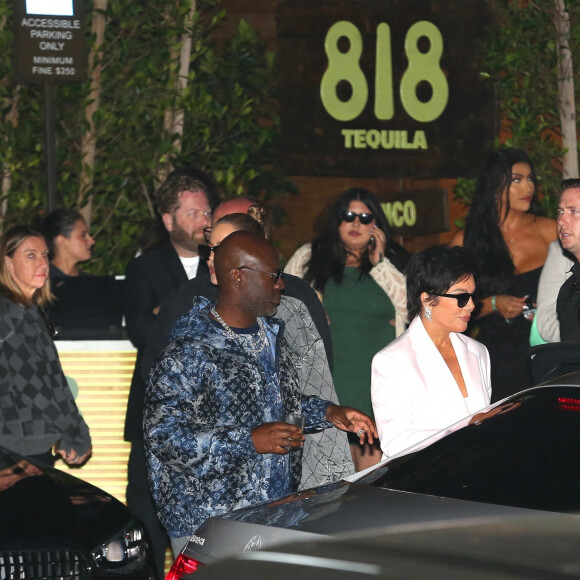 Corey Gamble et Kris Jenner - La famille Kardashian-Jenner à la sortie de l'événement 818 Tequila à la SoHo House à Malibu. Le 18 août 2022