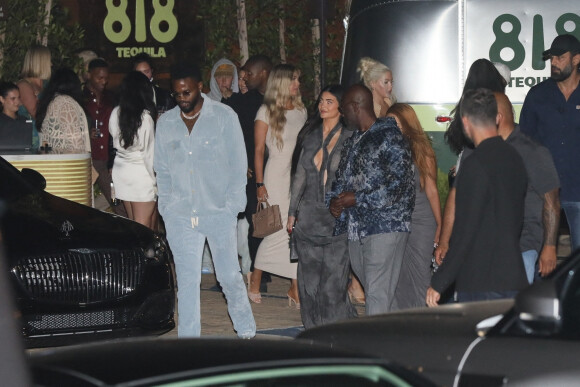 Corey Gamble, Kylie Jenner - La famille Kardashian-Jenner à la sortie de l'événement 818 Tequila à la SoHo House à Malibu. Le 18 août 2022