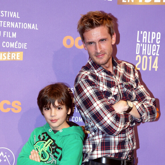 Enzo Tomasini et Philippe Lacheau - Presentation du film "Babysitting" lors du 17eme Festival international du film de comédie de l'Alpe d'Huez, le 16 janvier 2014.