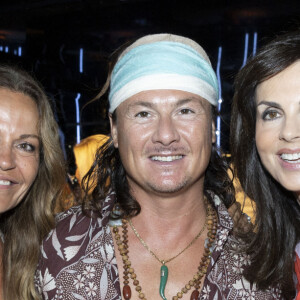 Exclusif - Nathalie Boutot (Nana, femme de P. Sebastien), Sébastien Pfeifer, Caroline Barclay lors de l'anniversaire de Jacqueline Veyssière au VIP Room à Saint-Tropez le 11 juillet 2022. © Cyril Moreau / Bestimage  