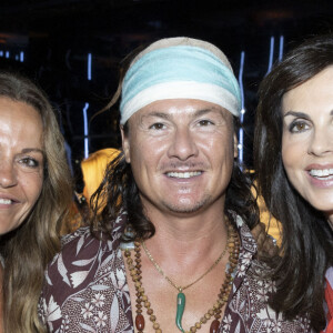 Exclusif - Nathalie Boutot (Nana, femme de P. Sebastien), Sébastien Pfeifer, Caroline Barclay lors de l'anniversaire de Jacqueline Veyssière au VIP Room à Saint-Tropez le 11 juillet 2022. © Cyril Moreau / Bestimage  