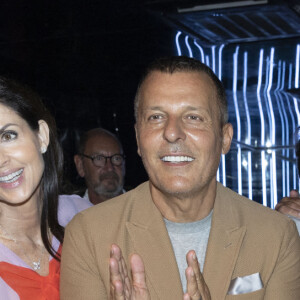 Exclusif - Caroline Barclay, Jean Roch, Jacqueline Veyssière, Marie Sara lors de l'anniversaire de Jacqueline Veyssière au VIP Room à Saint-Tropez le 11 juillet 2022. © Cyril Moreau / Bestimage  