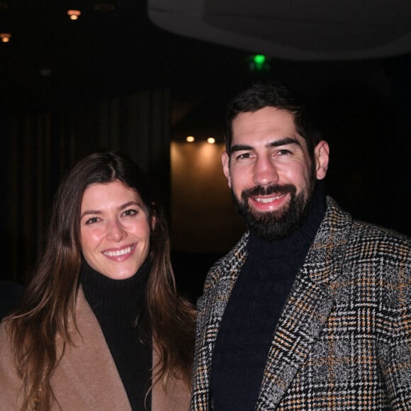 Exclusif - Nikola Karabatic et sa compagne Geraldine Pillet - People dans les loges lors du huitième de finale aller de la Ligue des champions entre le PSG et le Real Madrid au Parc des Princes à Paris le 15 février 2022. © Rachid Bellak/Bestimage