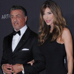 Sylvester Stallone et sa femme Jennifer Flavin au gala LACMA Art + Film à Los Angeles. © Birdie Thompson/AdMedia via Zuma/Bestimage