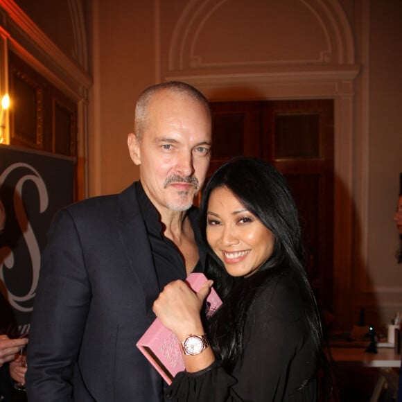 Anggun et son compagnon Christian Kretschmar - Couture Ball by Langman Events" Closing Fashion week en Présence de Madame A. Laffont aux platines au Mona Bismarck American Center à Paris , le 26 janvier 2018. © Philippe Baldini/Bestimage