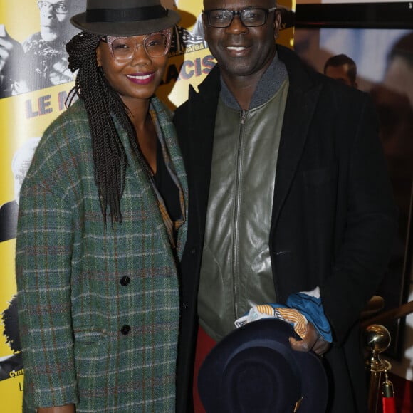 Exclusif - Lilian Thuram et sa compagne Kareen Guiock - Avant-première du documentaire "Le monde racisé du cinéma français" au cinéma le Lincoln à Paris, le 3 février 2020. © Christophe Clovis / Bestimage