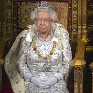 La reine Elisabeth II d'Angleterre et le prince Charles - La famille royale d'Angleterre lors de l'ouverture du Parlement au palais de Westminster à Londres. Le 14 octobre 2019 